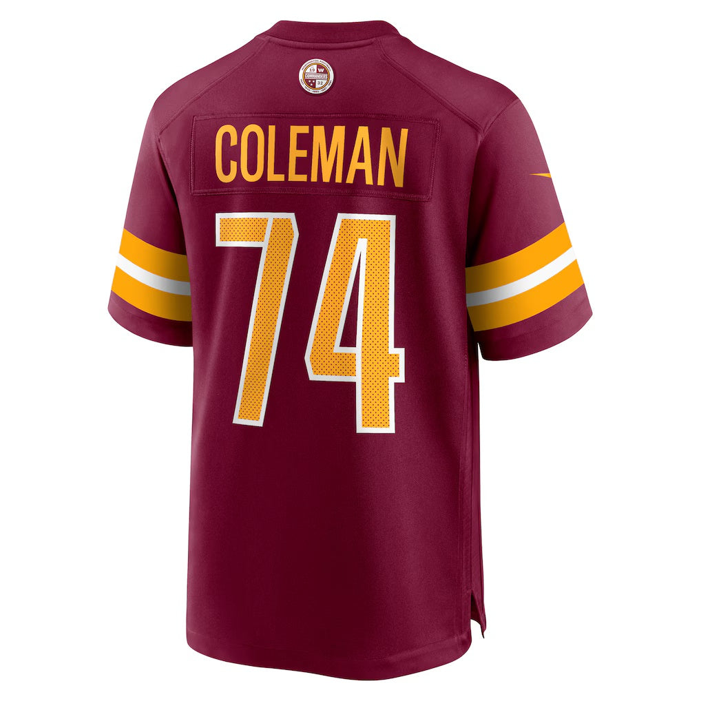 W.Commanders #74 Brandon Coleman Burgundy Jereymy Game Jersey