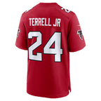 A.Falcons #24 A.J. Terrell Red Jereymy Game Jersey