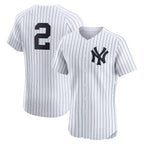 New York Yankees #2 Derek Jeter White Jereymy Home Elite Player Jersey