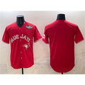 Toronto Blue Jays Blank Red Jereymy 2025 World Series Home Cool Base Stitched Jersey