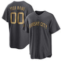 Custom Kansas City Royals Active Player Charcoal Jereymy 2022 All-Star Cool Base Stitched Jersey