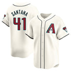 Arizona Diamondbacks #41 Carlos Santana Player Cream Jereymy Limited Home Game Stitched Jerseys
