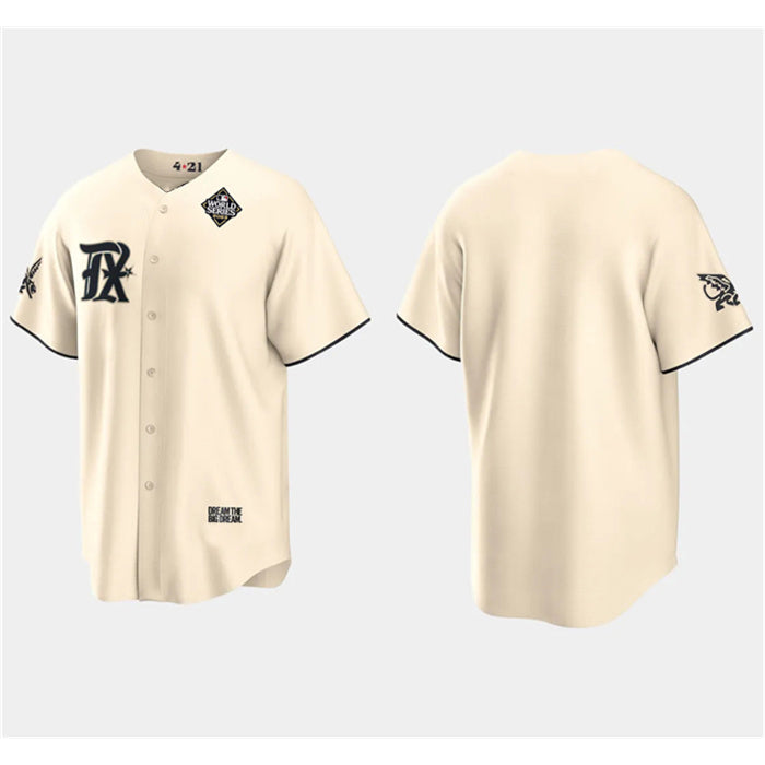 Texas Rangers Blank Cream Jereymy 2023 World Series City Connect Stitched Jersey