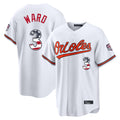 Baltimore Orioles #3 Taylor Ward Player White Jereymy USA 250 Fourth of July Home Game Stitched Jerseys
