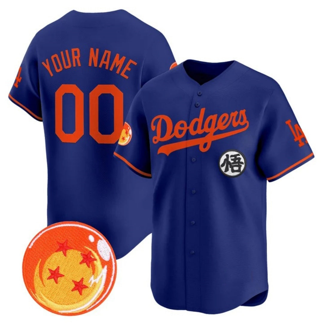 Custom Los Angeles Dodgers x Dragon Ball Royal Jereymy Vapor Premier Limited Jersey - Stitched