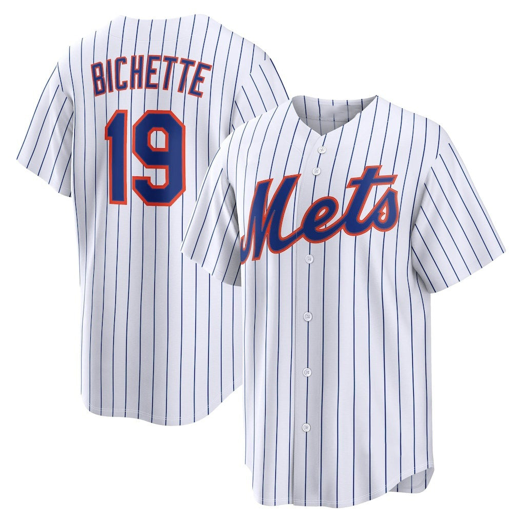 New York Mets #19 Bo Bichette White Jereymy Home Replica Jersey
