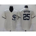 Chicago White Sox #25 Andrew Vaughn 2021 Cream Navy Jereymy Field of Dreams Name Flex Base Stitched Jersey