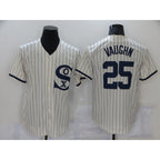 Chicago White Sox #25 Andrew Vaughn 2021 Cream Navy Jereymy Field of Dreams Name Flex Base Stitched Jersey