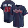 Custom Atlanta Braves Active Player Navy Jereymy 2025 Speedway Classic Alternate Limited Stitched Jersey