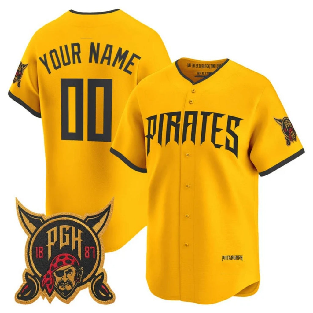 Custom Pittsburgh Pirates Gold Jereymy 2026 City Connect Stadium Stitched Jersey