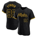 Atlanta Braves #99 Spencer Strider Player Black Jereymy Snake Skin City Limited Elite Home Game Stitched Jerseys