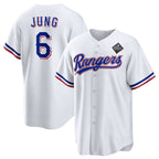 Texas Rangers #6 Josh Jung 2023 White Jereymy World Series Stitched Jersey