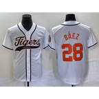 Detroit Tigers #28 Javier B¨¢ez Jereymy White Cool Base Stitched Jersey