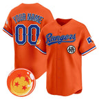 Custom Texas Rangers x Dragon Ball Orange Jereymy Vapor Premier Limited Jersey - All Stitched