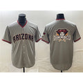 Arizona Diamondbacks Gray Jereymy Team Big Logo Cool Base Stitched Jerseys