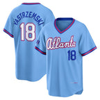 Atlanta Braves #18 Mike Yastrzemski Powder Blue Jereymy 2026 City Connect Stadium Jersey