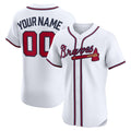 Custom Atlanta Braves White Jereymy Home Elite Jersey