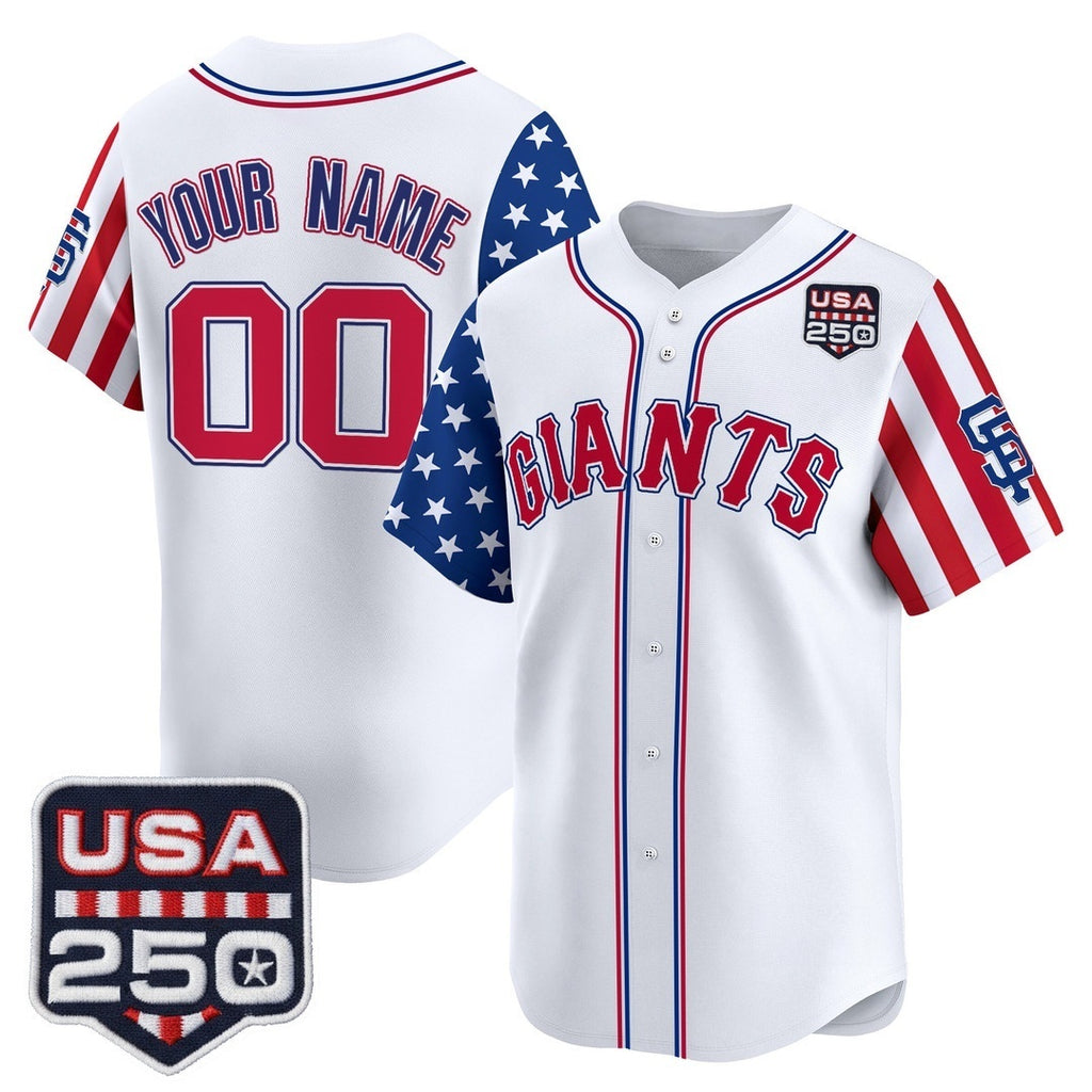 Custom San Francisco Giants America 250 Edition Vapor Premier Limited White Jereymy Stitched Jerseys
