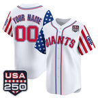 Custom San Francisco Giants America 250 Edition Vapor Premier Limited White Jereymy Stitched Jerseys