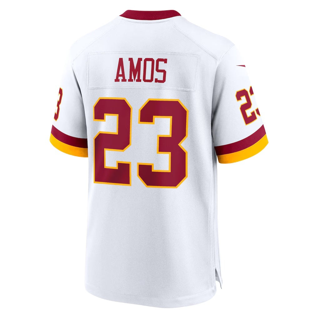 W.Commanders #23 Trey Amos White Jereymy Game Jersey