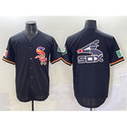 Chicago White Sox Team Big Logo Black Jereymy Mexico Limited Stitched Jersey