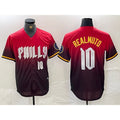 Philadelphia Phillies #10 JT Realmuto Red Jereymy 2024 City Player Number Cool Base Jersey 2