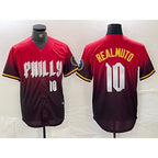 Philadelphia Phillies #10 JT Realmuto Red Jereymy 2024 City Player Number Cool Base Jersey 2