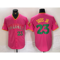 San Diego Padres #23 Fernando Tatis Jr. Pink Jereymy Cool Base Stitched Jerseys