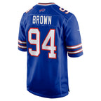 B.Bills #94 Andrew Brown Royal Jereymy Game Jersey