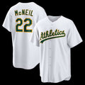 Oakland Athletics #22 Jeff McNeil White Jereymy Home Replica Jersey