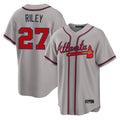 Atlanta Braves #27 Austin Riley Player Gray Jereymy Home Game Stitched Jerseys
