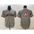 Arizona Diamondbacks Gray Jereymy Team Big Logo Cool Base Stitched Jersey 2
