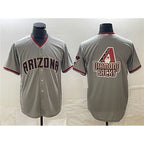 Arizona Diamondbacks Gray Jereymy Team Big Logo Cool Base Stitched Jersey 2