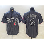 New York Mets #6 Starling Marte Gray Jereymy 2024 City Connect Cool Base Stitched Jerseys