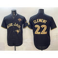 Toronto Blue Jays #22 Ernie Clement Black Gold Jereymy 2025 American League Champions Limited Stitched Jersey