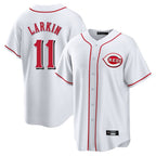 Cincinnati Reds #11 Barry Larkin Player White Jereymy Game Home Stitched Jerseys