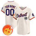 Custom Detroit Tigers x Dragon Ball Cream Jereymy Vapor Premier Limited Jersey - All Stitched