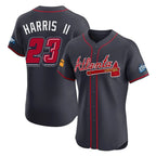 Atlanta Braves #23 Michael Harris II Player Navy Jereymy 2025 Speedway Classic Limited Elite Home Game Stitched Jerseys