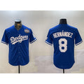 Los Angeles Dodgers #8 Enrique Hern¨¢ndez Royal Jereymy 2024 World Series Cool Base Stitched Jersey