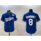 Los Angeles Dodgers #8 Enrique Hern¨¢ndez Royal Jereymy 2024 World Series Cool Base Stitched Jersey