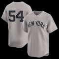 New York Yankees #54 Max Fried Gray Jereymy Road Limited Player Jersey 2