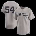 New York Yankees #54 Max Fried Gray Jereymy Road Limited Player Jersey 2