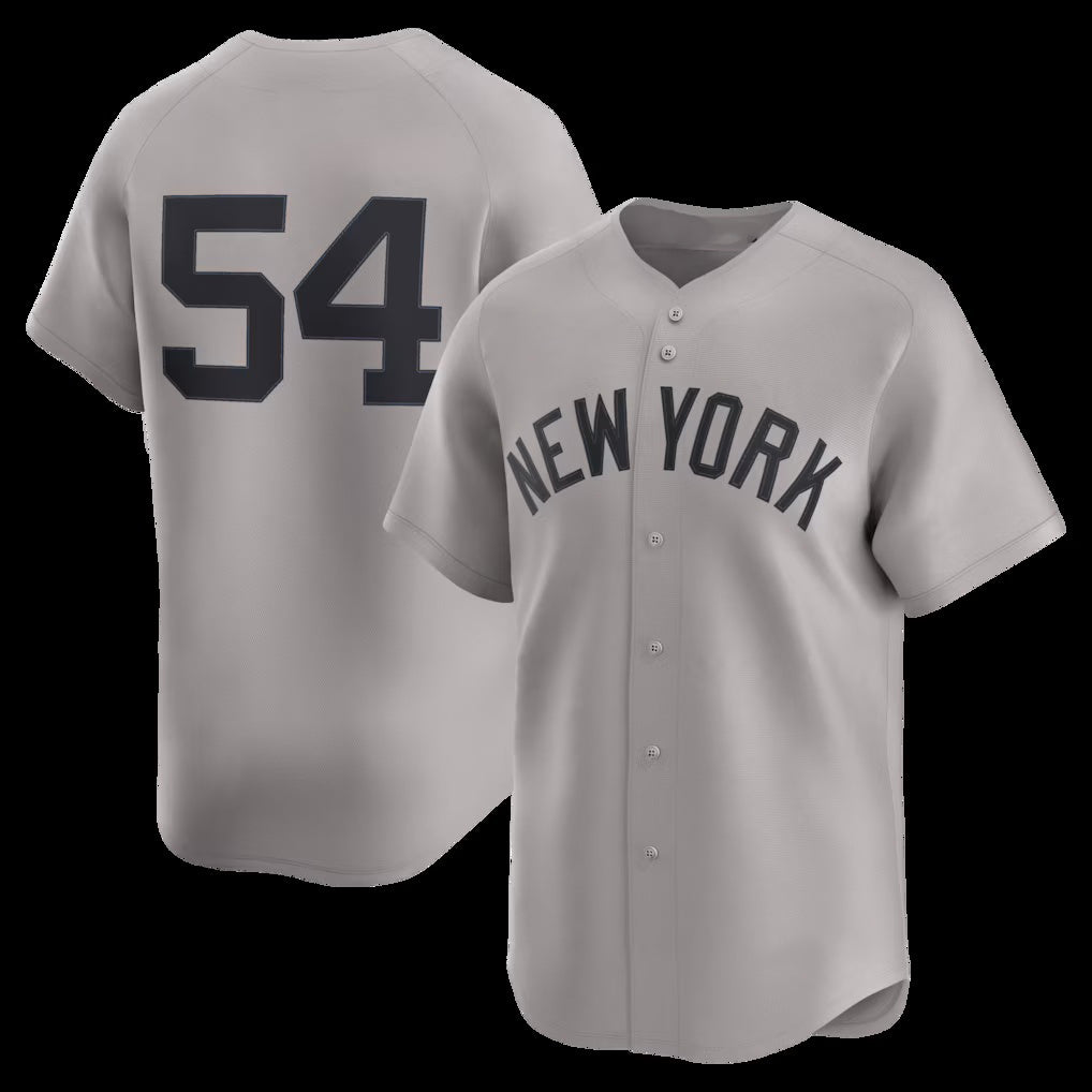 New York Yankees #54 Max Fried Gray Jereymy Road Limited Player Jersey 2