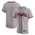 Atlanta Braves Gray Jereymy Limited Elite Home Game Blank Player Stitched Jerseys