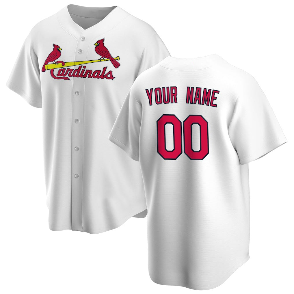 Custom St. Louis Cardinals White Jereymy Home Replica Jersey