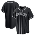 Colorado Rockies Blank Black Jereymy Out Stitched Jersey