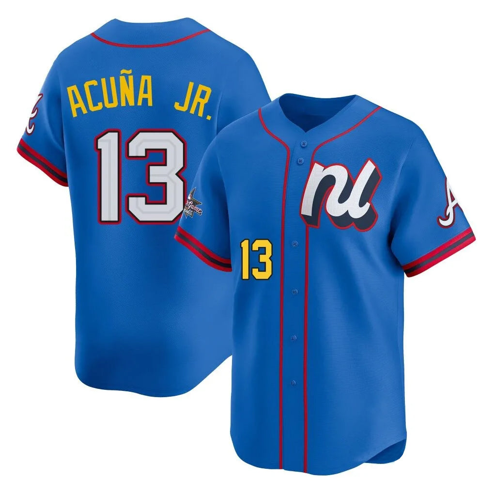 Atlanta Braves #13 Ronald Acuna Jr Player Royal Jereymy National League All-Star Edition Game Stitched Jerseys