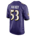 B.Ravens #53 Kyle Van Noy Purple Jereymy Team Game Jersey