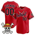 Custom Detroit Tigers x One Piece Red Jereymy Vapor Premier Limited Jersey - Stitched