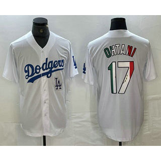 Los Angeles Dodgers #17 Shohei Ohtani Mexico White Jereymy Cool Base Stitched Jerseys